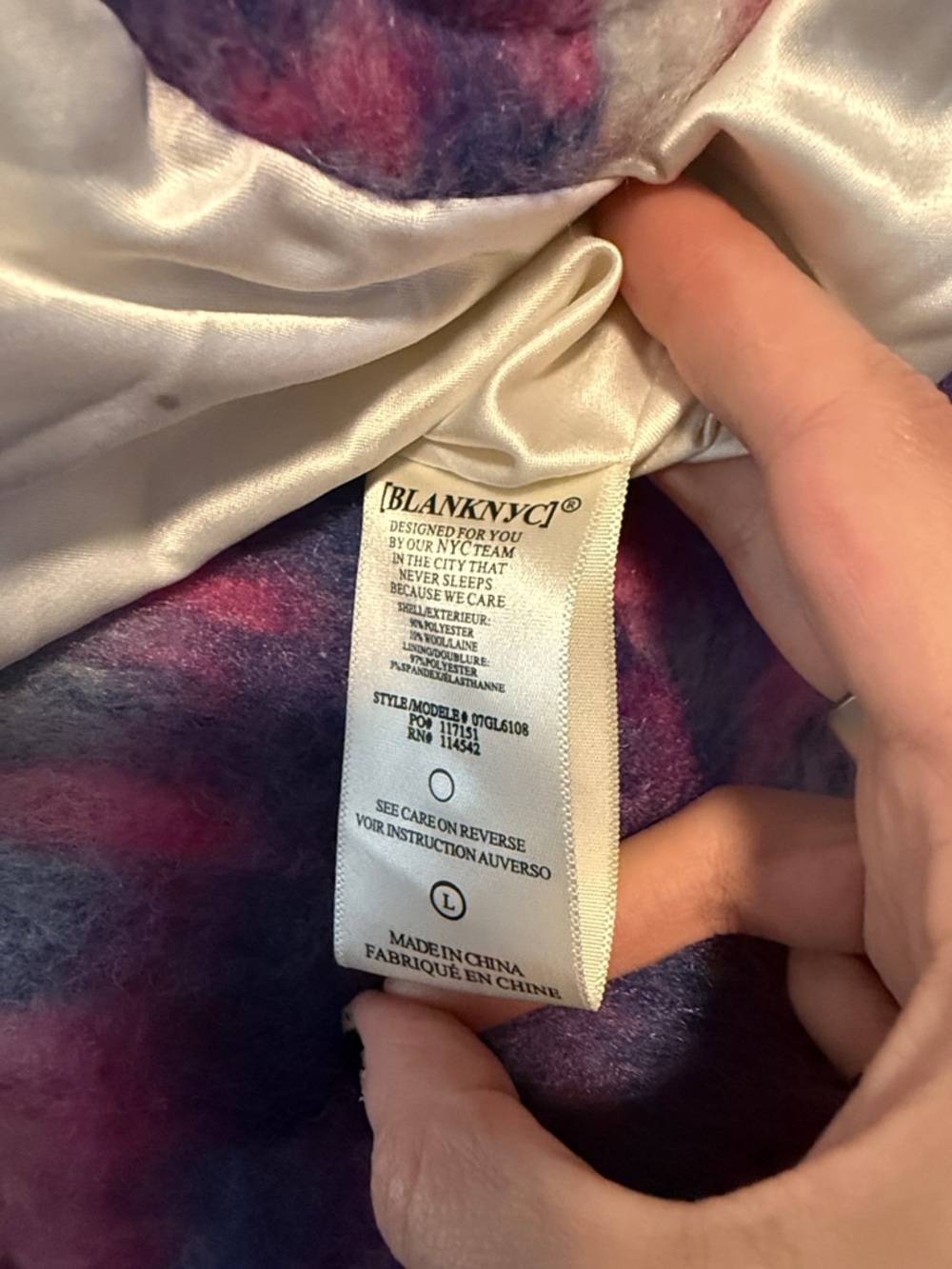 Blank NYC plaid shacket, L - Picture 8 of 13
